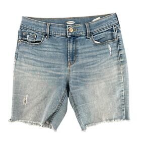 Old Navy Cut-Off Jean Shorts Women’s Size 4 Light Wash Distressed Raw Hem Y2K